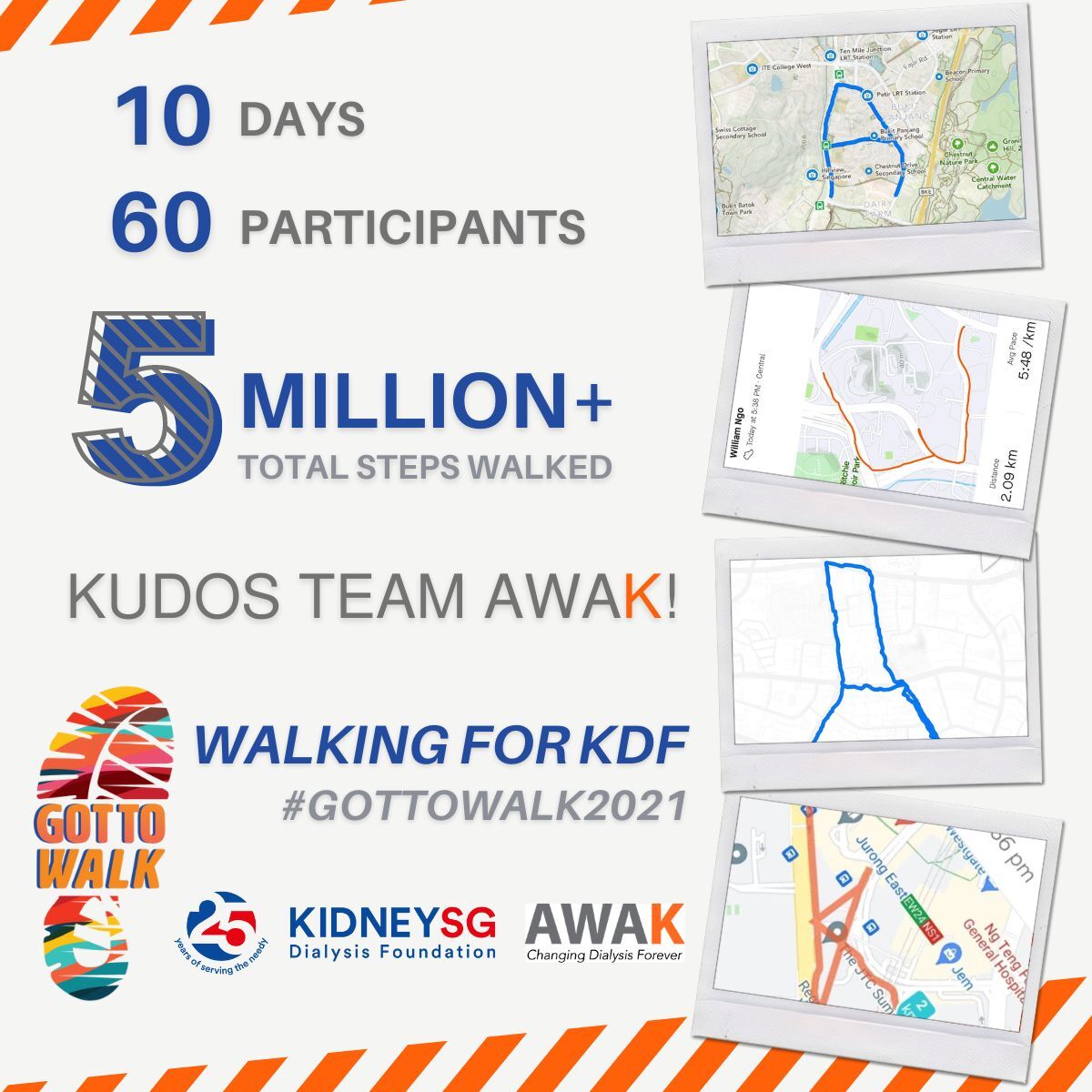 TEAM Vivance (Formerly AWAK) WALKING FOR KIDNEY DIALYSIS FOUNDATION, SINGAPORE (KDF)