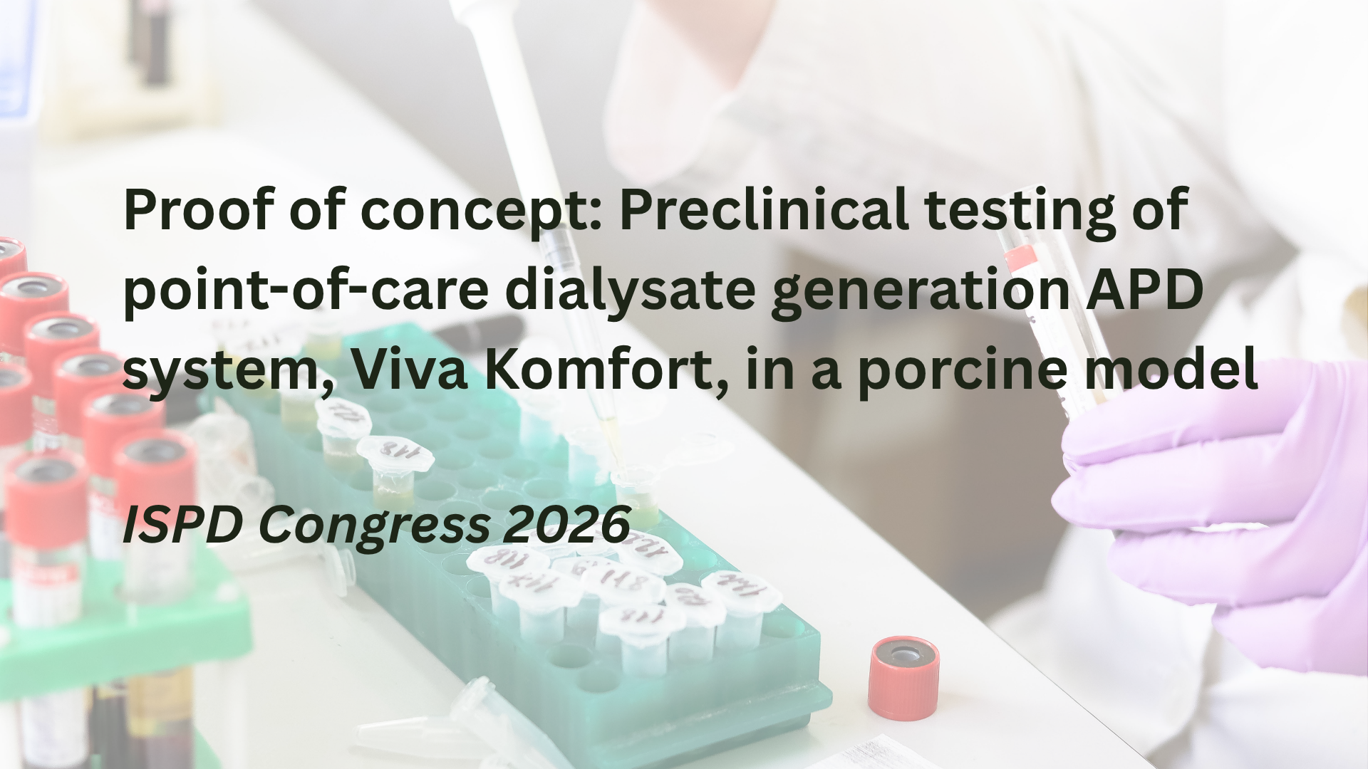Proof of concept: Preclinical testing of point-of-care dialysate generation APD system, Viva Komfort, in a porcine model